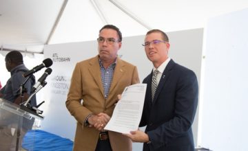 Minister Vaz Delivers Approval Permits at ATL Autobahn Kingston, Ground Breaking Ceremony