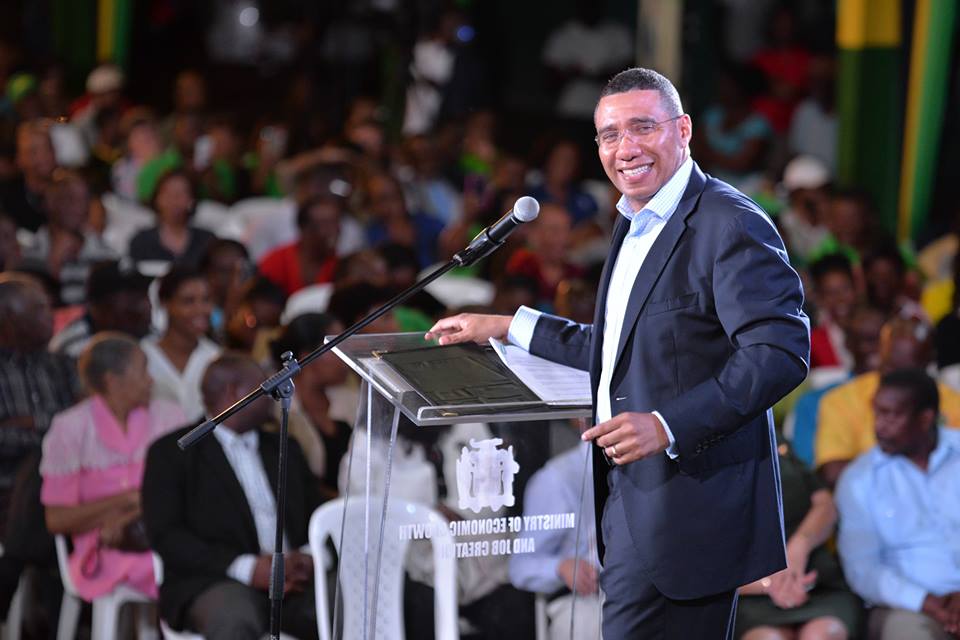 Prime Minister Andrew Holness hosts a town hall meeting in St. Ann at Ocho Rios High School on Thursday, May 4.