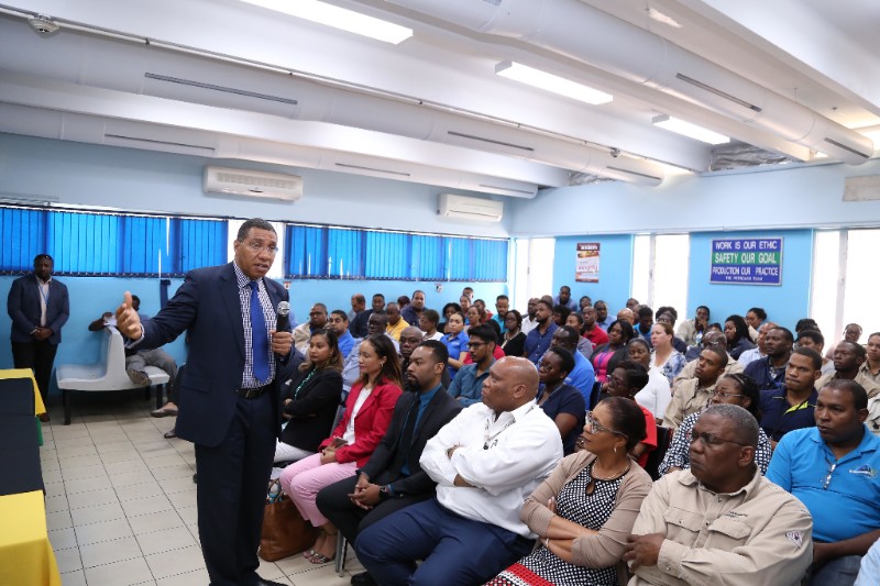 PM Holness Meets with Management and Staff of Petrojam