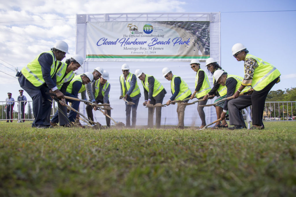 Symbolic Groundbreaking Ceremony for the Closed Harbour Beach Park also known as the ‘Dump-up Beach’