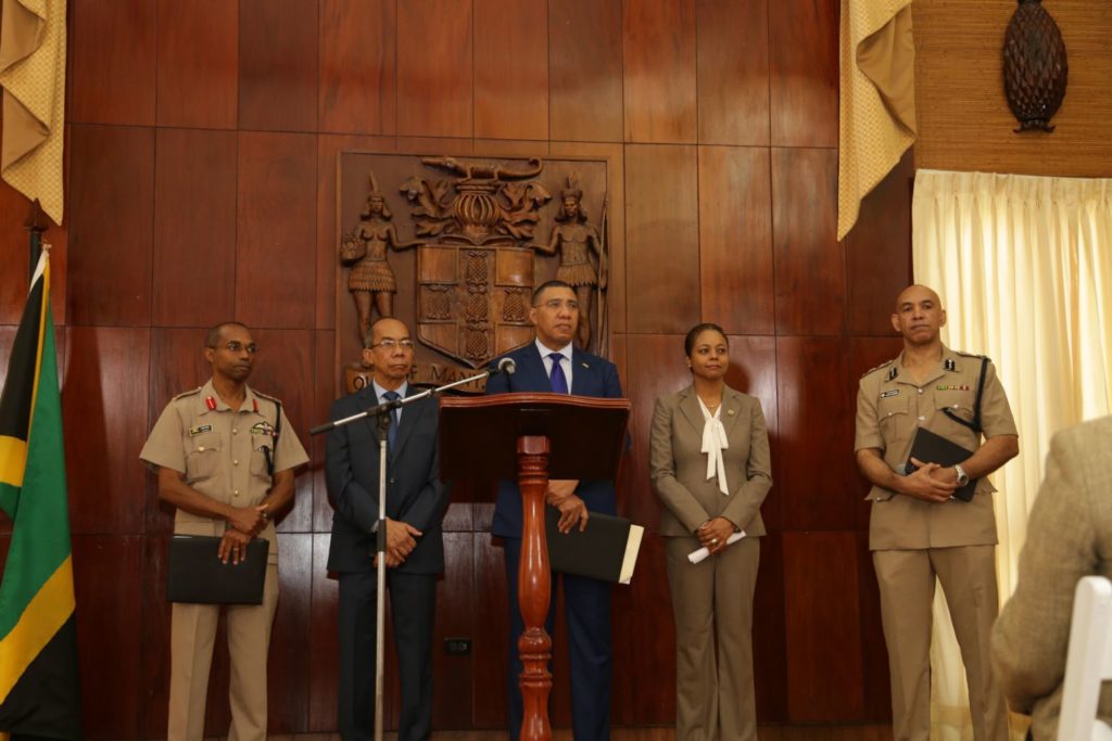 PM Holness Announces State of Public Emergency in the Western Parishes of St. James, Hanover and Westmoreland