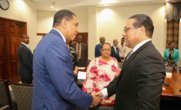 Prime Minister Holness Meets with Premier of the Cayman Islands