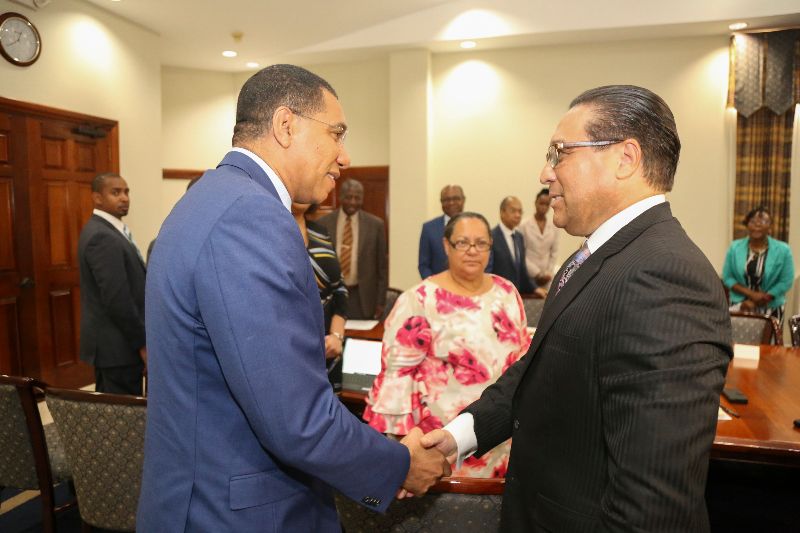 Prime Minister Holness Meets with Premier of the Cayman Islands