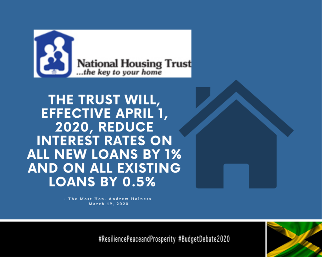 Prime Minister Holness Announces Stimulus Measures to the Housing Sector and Benefits to NHT Contributors