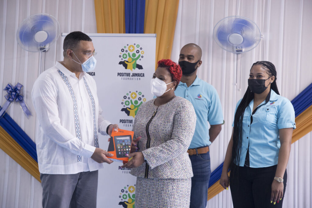 PM Holness Welcomes Recreation Center and Distributes Tablets to Infant Schools in Olympic Gardens