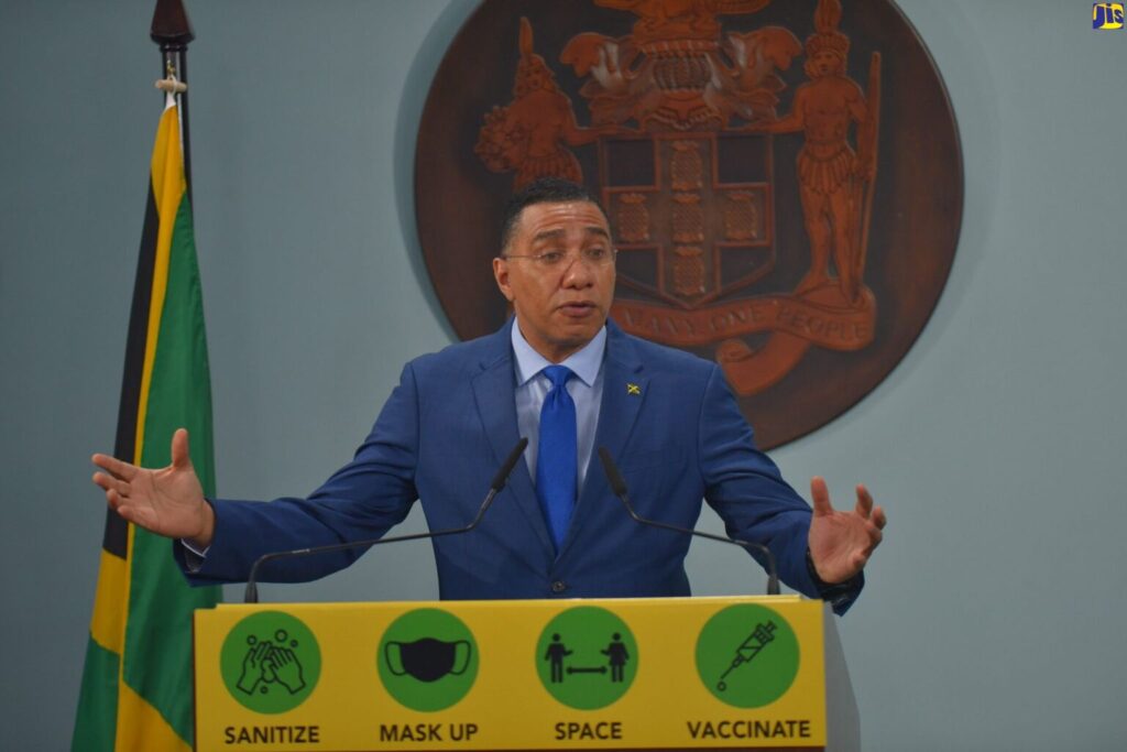 PM Holness Announces New COVID-19 Measures With Immediate Effect