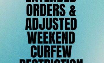 Government Extends DRM Orders and Adjusts Weekend Curfew Restrictions