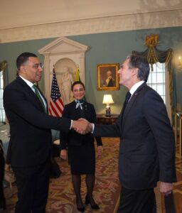 Prime Minister Holness Discusses Jamaica’s Growth Potential with US Secretary of State, Antony Blinken