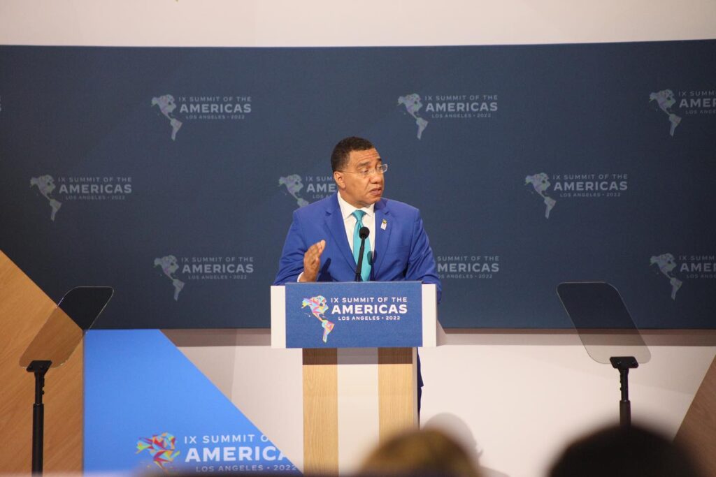 Prime Minister Holness Addresses Ninth Summit of the Americas