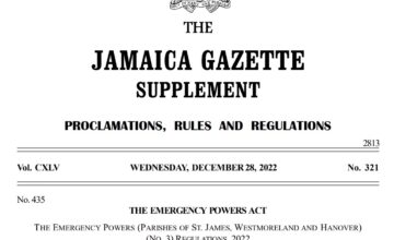 THE EMERGENCY POWERS (PARISHES OF ST. JAMES, WESTMORELAND AND HANOVER) (NO. 3) REGULATIONS, 2022
