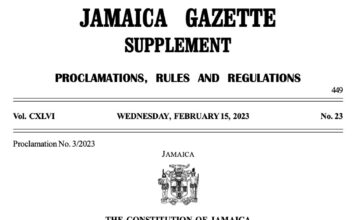 Gazetted Proclamation State of Public Emergency Parishes of St Ann and Clarendon and Specified Areas in KSA February 15, 2023