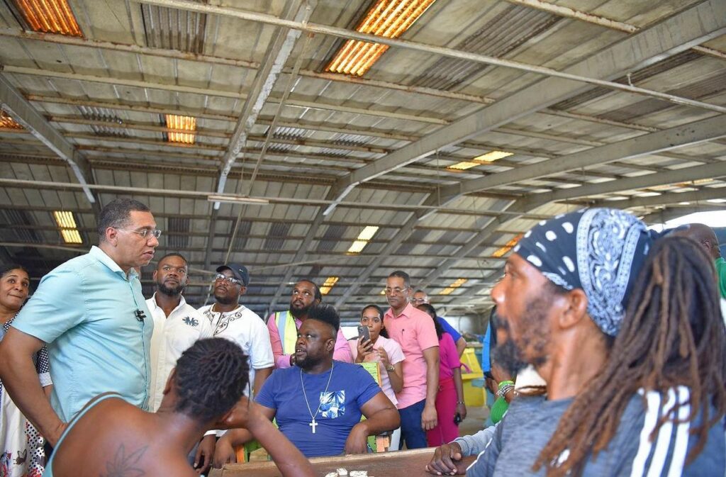 Prime Minister Holness Tours Charles Gordon Market in St. James