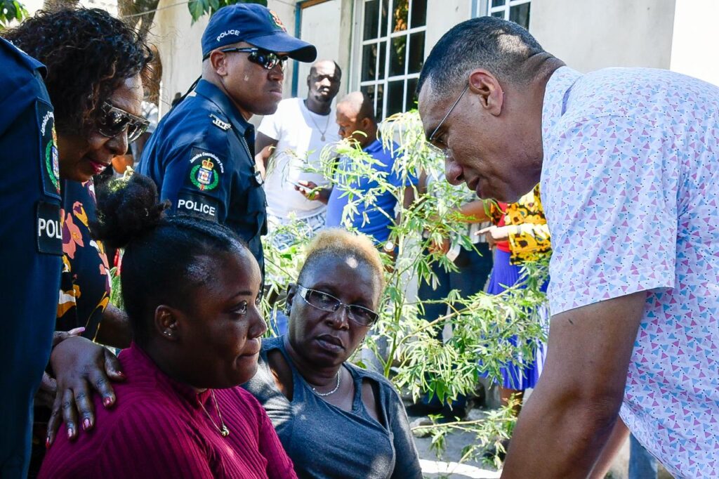 Prime Minister Holness Visits the Grieving Family of Kelsey Ferrigon