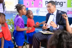  Ribbon Cutting at the Opening of Technology Room And  Read Across Jamaica Day