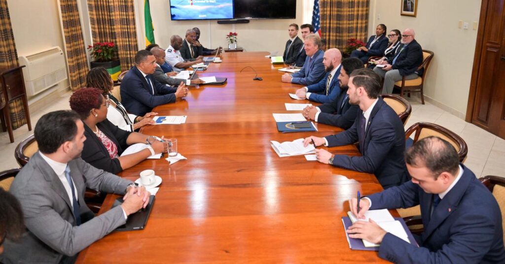 Prime Minister Holness Meets with Senior Advisor to the Secretary of War Patrick Weaver