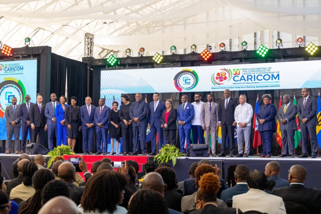 Regional Leaders at the Opening Ceremony of the 50th Regular Meeting of the Conference of Heads of Government of CARICOM