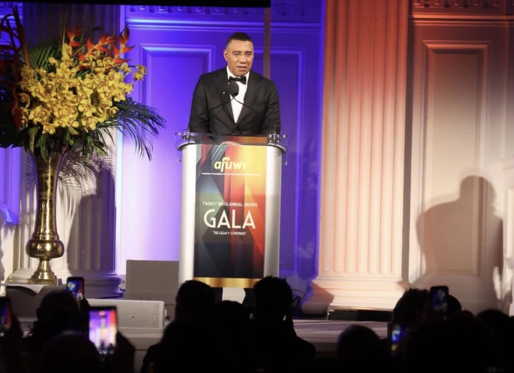 Prime Minister Holness’ Acceptance Speech at the American Foundation for the University of the West Indies Legacy Award